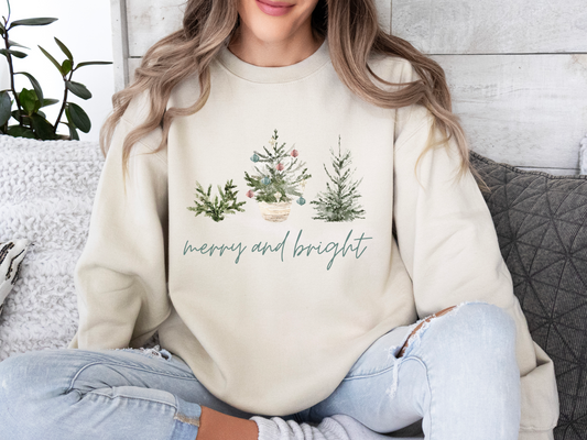 Merry and Bright Tree Sweatshirt