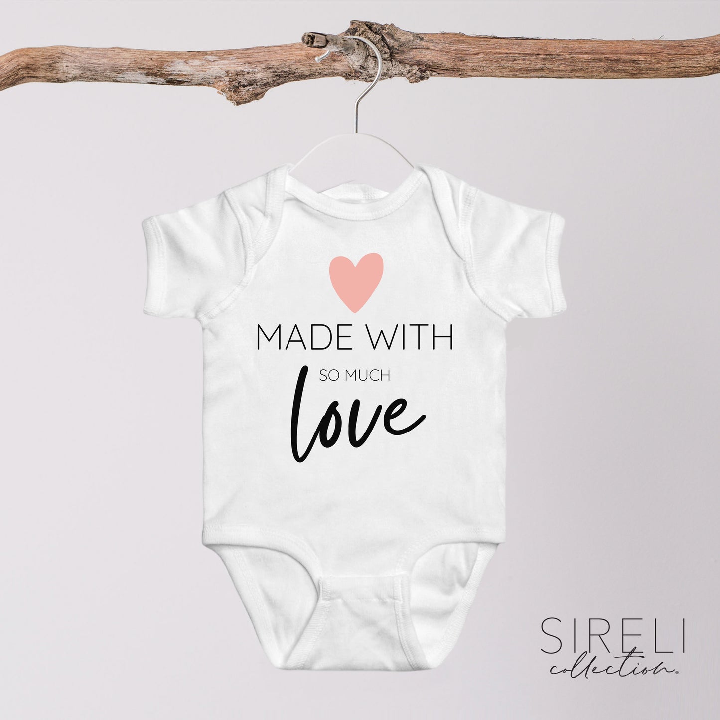 Made With So Much Love Bodysuit, Baby Announcement, Baby Reveal, Announce Pregnancy, Pregnancy Reveal Husband Grandparents, Valentine's Day